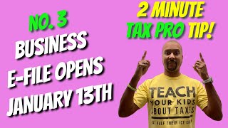 IRS Announces the Opening of 2026 Business E-File | 2 Min Tax Pro Tip