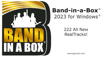 Band-in-a-Box® 2023 for Windows® - 222 New RealTracks Overview