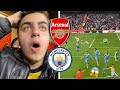 Chaos at arsenal 12 man city  3000 city fans go mental  arsenal fans throw beer on rodri