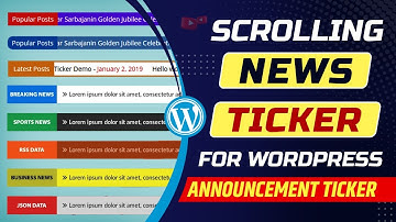 How to add scrolling news in WordPress website | How to add news ticker in WordPress blog