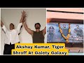 Akshay kumartiger shroff at gaietygalaxy theatre to thanks fans for watching bade miyan chote miyan