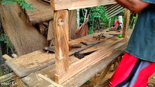 cara dan teknik tukang kayu membuat daun jendela kayu minimalis prostek dari nol sampai jadi