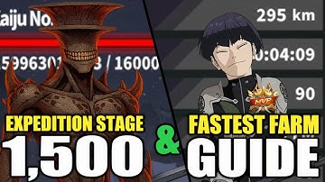MAX STAGE 1500 Expedition Showcase + *FASTEST* Farming Guide | EXPEDITION | Kaiju No. 8: THE GAME
