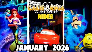 Disney California Adventure Rides Compilation 2026 Monsters Cars And Mermaids