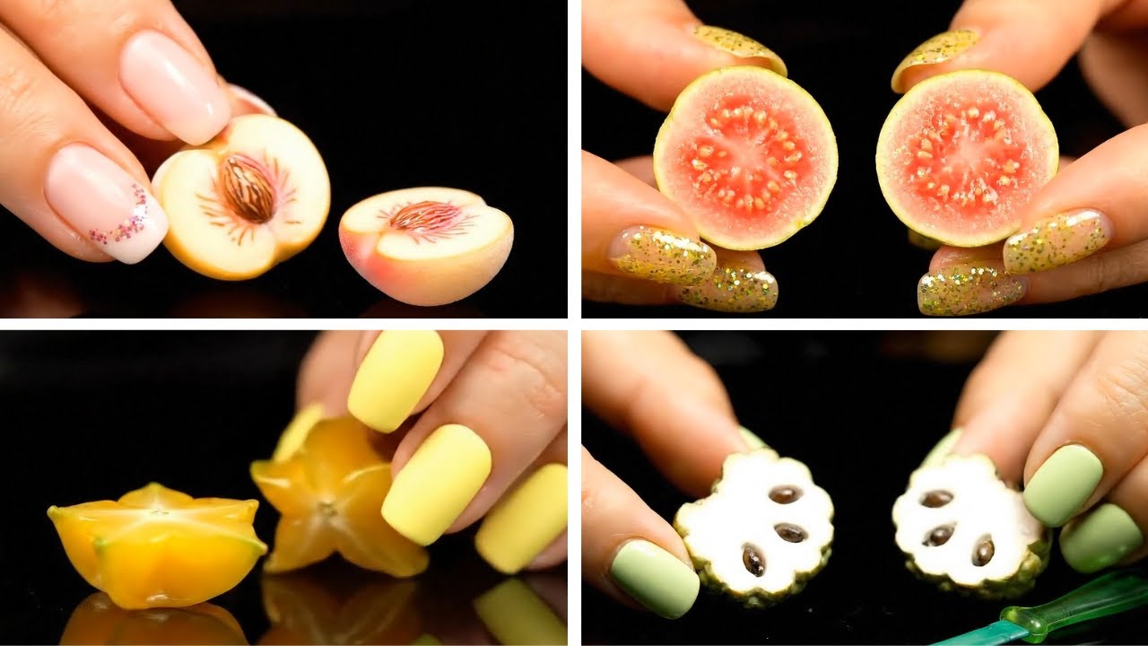 🍑 Cutting Tiny Glass Fruits🥭Mini Fruit AI ASMR