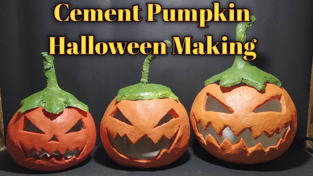 Cement Halloween making/cement craft/Happy Halloween making/Concrete