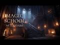 Wizard School Great Hall Ambience | Flickering Fireplace for Deep Focus