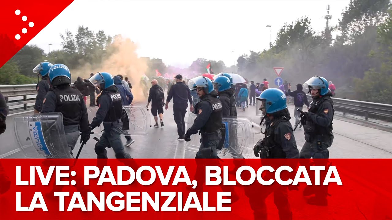 LIVE: Corteo per Gaza a Padova, bloccata la tangenziale: diretta video