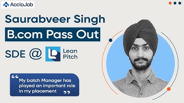 How a B.Com Graduate got hired as a Software Developer by Lean Pitch | Inspirational Journey🔥