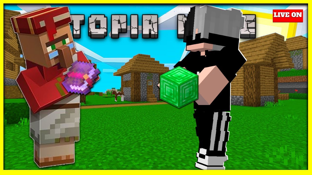 ⚡⚡ PROJETOS EM LIVE MINECRAFT SURVIVAL - UTOPIA MCPE ⚡⚡ - YouTube