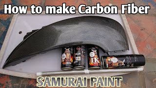 How to make Silver Carbon Fiber with samurai paint