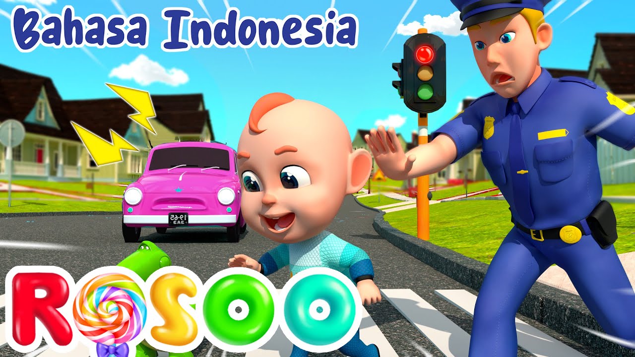 Menyeberang jalan dengan aman 🚦- Lagu Boo Boo | Kebiasaan Baik | Lagu Anak | Rosoo Bahasa Indonesia