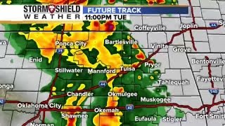 Timeline of radar images shows when and where storms, severe weather will be in Oklahoma Tuesday