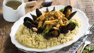 Кускус рецепт.Сицилийский кускус с рыбой и морепродуктами Кускус рецепт.Сицилийский кускус с рыбой и морепродуктами