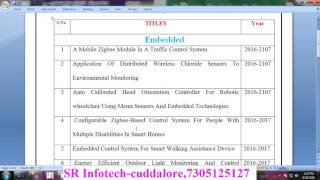 Latest 2016-2017 IEEE Projects/2016 Final year Projects Titles/ece Embedded system projects