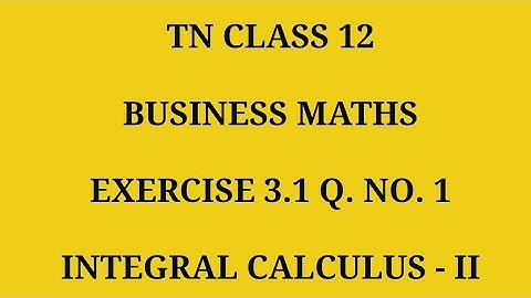 TN 12th Business maths chapter 3 exercise 3.1 question number 1