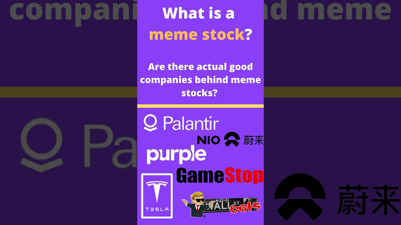 What Are Meme Stocks Aka Reddit Stocks Tsla Nio Gme Pltr Prpl Shorts Youtube