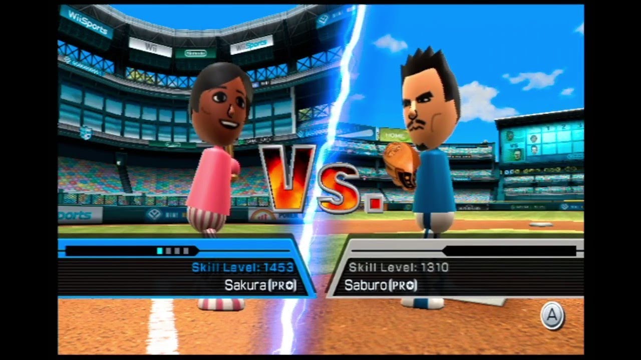 Wii Sports Baseball Sakura vs Saburo YouTube