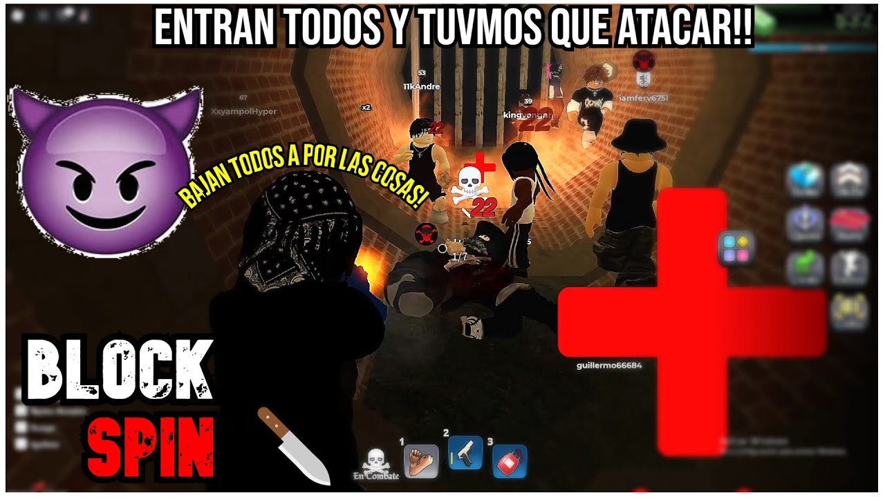 🔥💀TUMBAMOS A UNA BANDA Y EN LA ALCANTARILLA NOS VIENE TODO EL SERVER!!💀💥 BlockSpin 🔪 ROBLOX