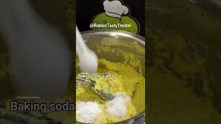Gujarati Vati Dal Khaman Recipe | Soft and Fluffy Khaman | Gujarati Farsan #shorts #shortvideo screenshot 5