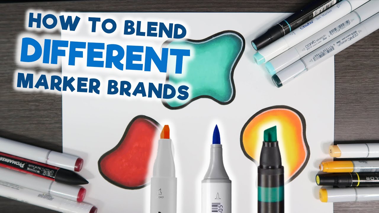 How to Blend Colors with Different Marker Brands | Cadillac Cartoonz