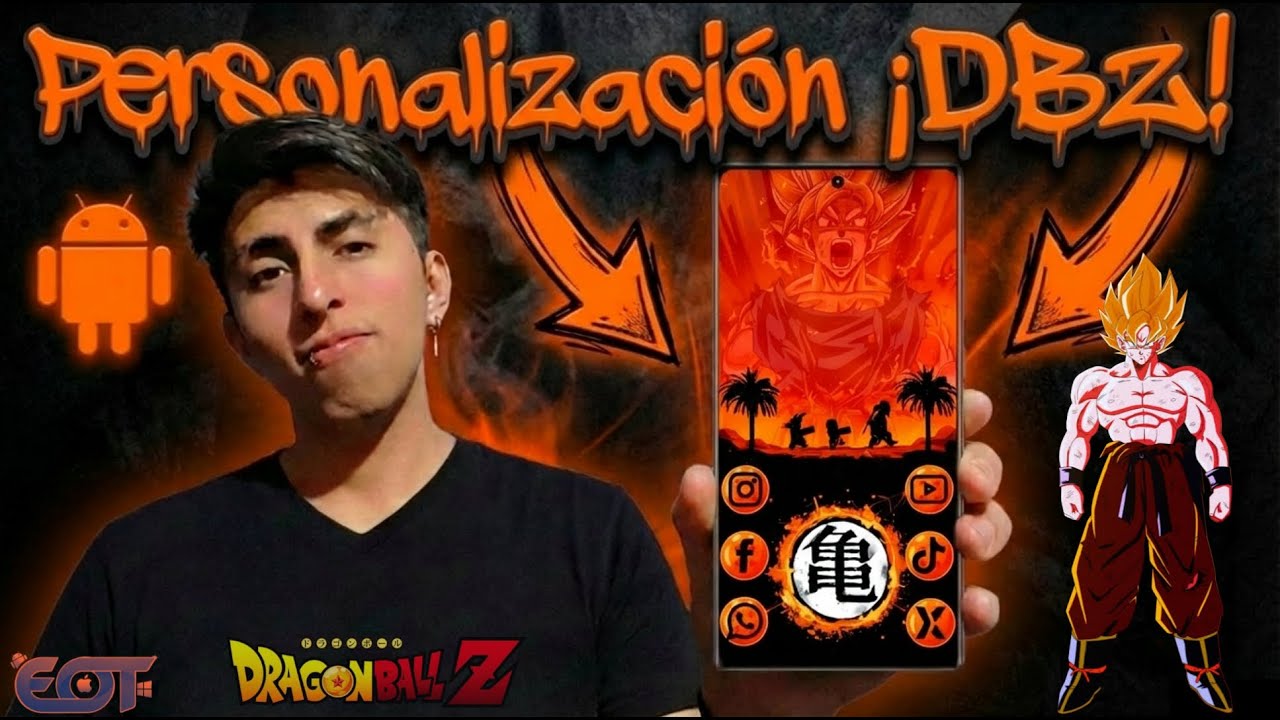 🐲PERSONALIZACIÓN !DBZ¡ Estilo GOKU SUPER SAIYAJIN Para ANDROID Nova Launcher