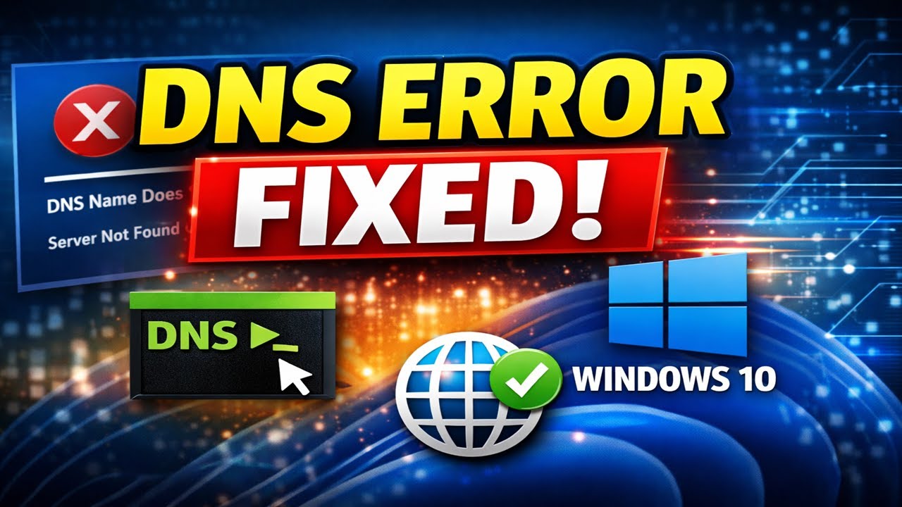 Fix “DNS Name Does Not Exist” Error in Windows 11 & Windows 10 (Working Solution)