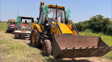Jcb 3dx Backhoe Mud Loading Trolley In Mahindra Arjun And Swaraj Tractor l 