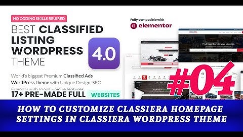 Classiera Homepage Settings: How to Customize Your Classified Ads Website