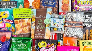 SNACKS: Pirate's Booty Smart Puffs, Tate's Cookies, Kind Breakfast Bars, Siete Tortilla Chips