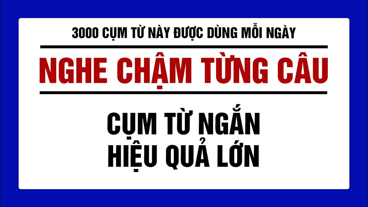 Nghe chậm từng câu - 3000 câu tiếng Anh giao tiếp | ai cũng nói được - phần 7