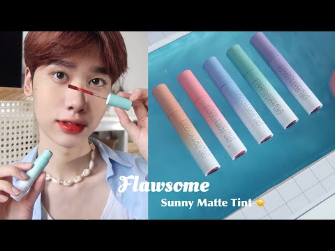 Video [SWATCH & REVIEW] FLAWSOME SUNNY MATTE TINT | Màu son... - YouTube