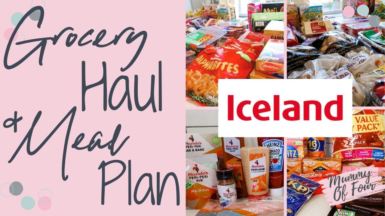 HUGE ICELAND DELIVERY ONLINE SHOPPING GROCERY HAUL & MEAL PLAN 2020 | MUMMY OF FOUR UK HAUL