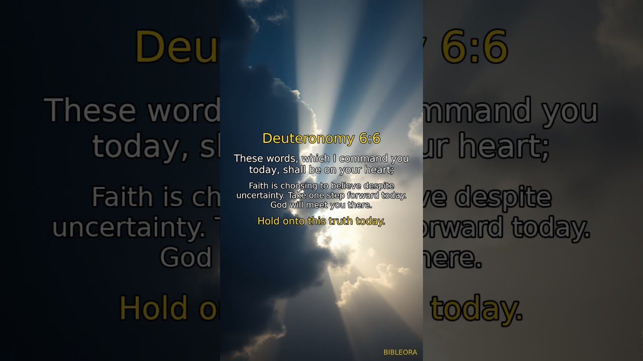 🙏 GOD'S WORD: Strengthen Your Faith | Deuteronomy 6:6 #shorts