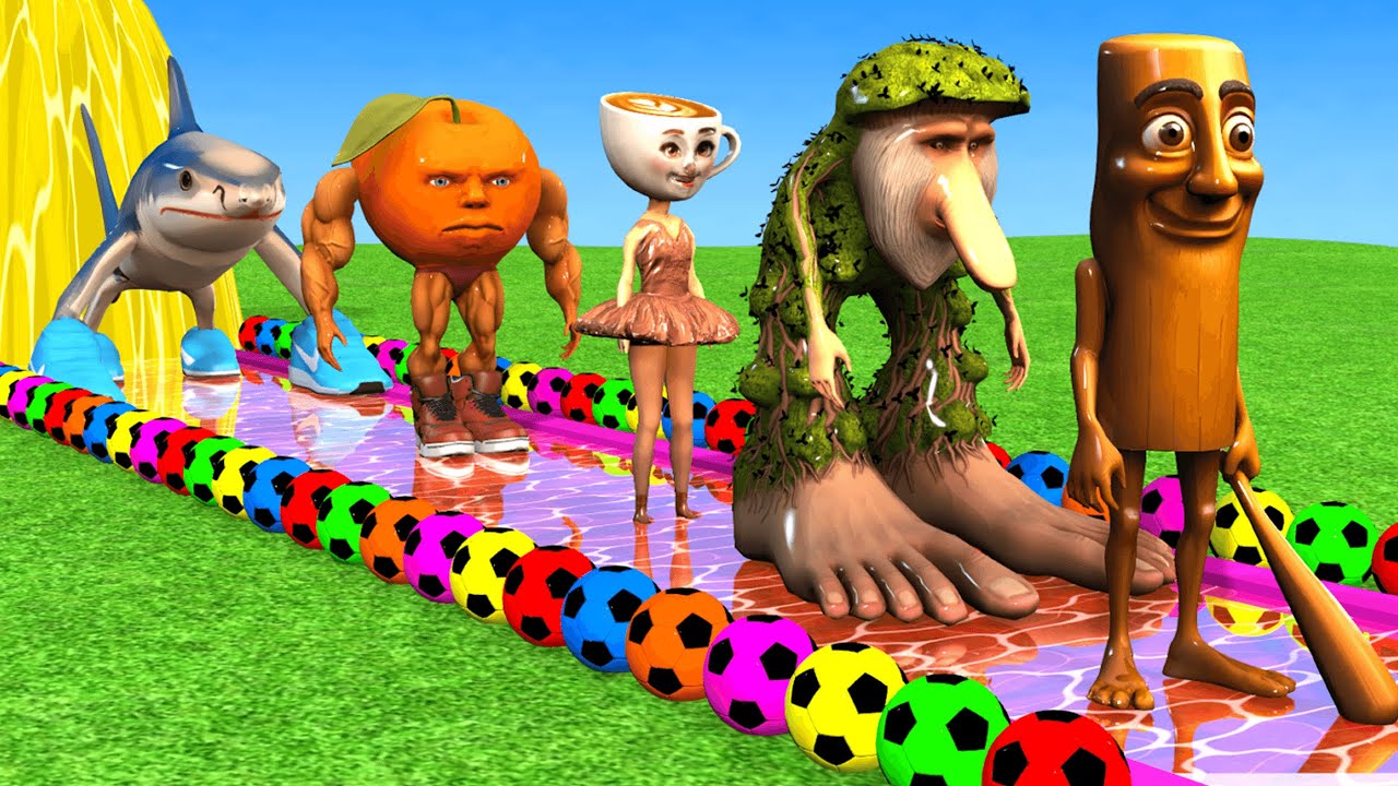 Long Slide Game With Cow Elephant Gorilla Hippopotamus Tiger 3d Animal Game Funny 3d Animals