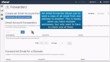 cPanel: How to Setup Email Forwarding (redirects)