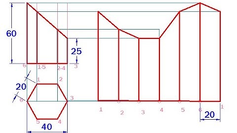 CSEC| How to Draw Development of Truncated Hexagonal Prism in AutoCAD