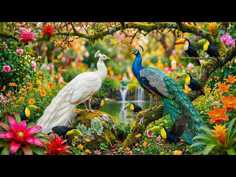 Colorful Singing Birds 🐦 Tranquil Nature Sounds for Stress Relief & Focus