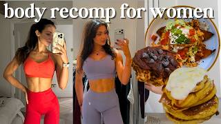 what I eat in a day to body recomp (build muscle lose body fat)