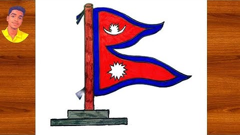 How To Draw The National Flag Of Nepal || Nepal Flag Drawing || Step By Step