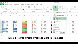 Excel : Create Progress Bars in 1 Minute | Easy Step-by-Step Guide