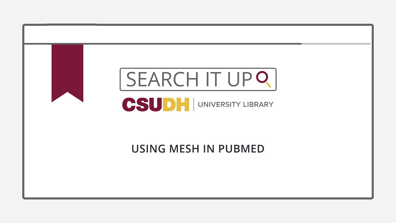 Using MeSH in PubMed