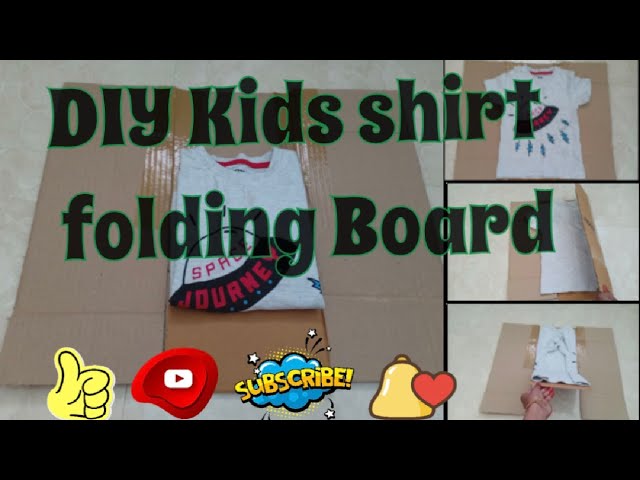 DIY T Shirt Folder / How to make a Flip Folding Board for Clothes from a  Cardboard – Tutorial 