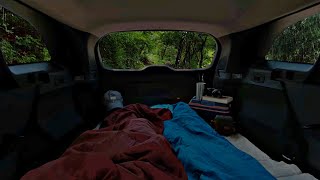 Cozy Rain Sounds in Car Camping Will Make You Fall Asleep Right Now | Heavy Rain Sounds in Camping