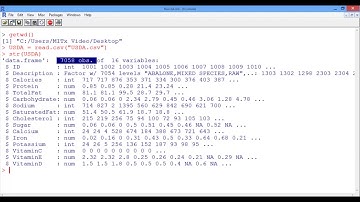1.4.3 R1. Understanding Food - Video 2: Working with Data in R