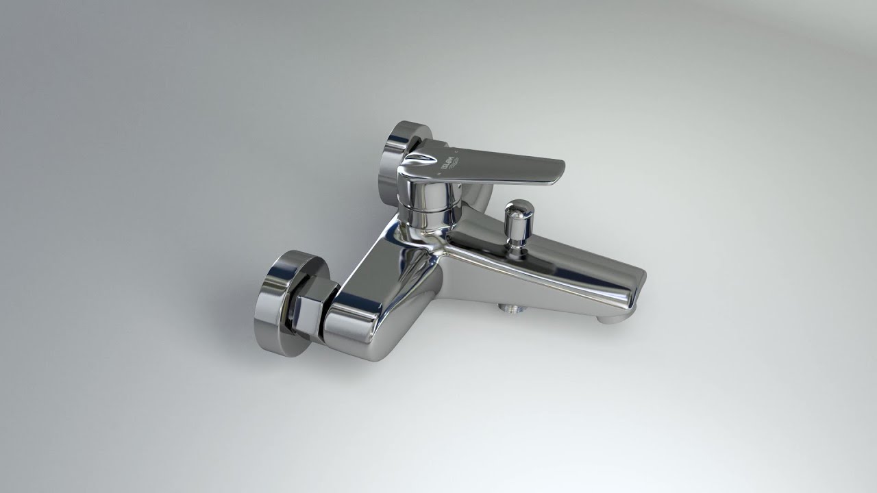 Bath Shower Mixer 3D product Animation video