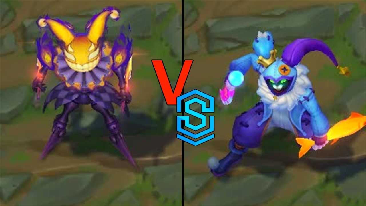 Prestige Pandemonium Shaco VS Cat-in-the-Box Shaco - YouTube