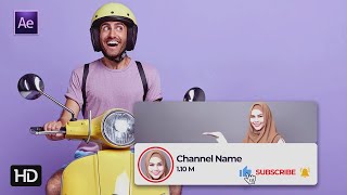 Subscribe Button With Cover For YouTube Channel - After Effects Tutorial - Urdu/Hindi