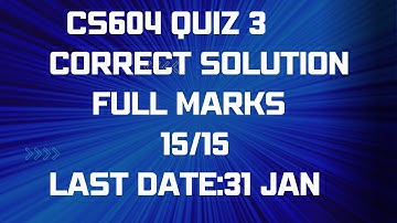 cs606 quiz 3 fall 2023|cs606 quiz 3 solution 2023|cs606|Technical Skills