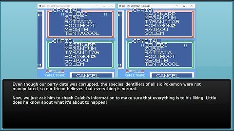 Pokemon Crystal - Remote code execution (sort of) through link trades